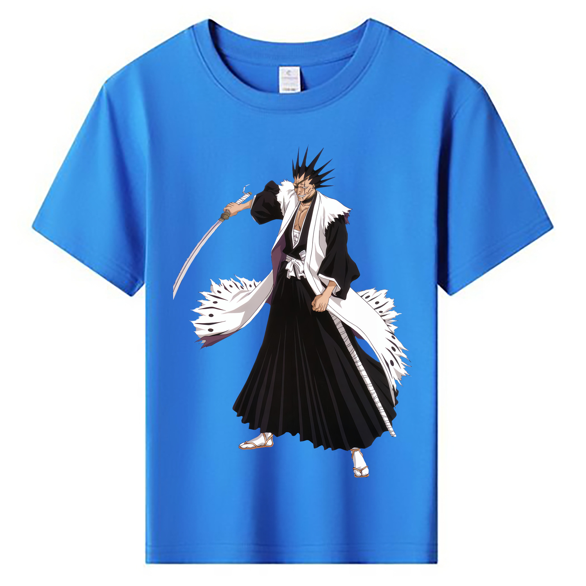 （画像用） ブリーチ ざらき けんぱち BLEACH Zaraki Kenpachi 綿100％キッズTシャツ（フロントプリント）